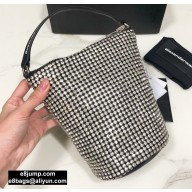 Alexander Wang Wangloc Bucket Bag With Crystal Rhinestone Chain Mesh Silver