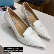 Prada Lettering Logo Pumps White 2020