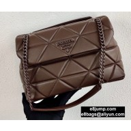 Prada Large Nappa Leather Spectrum Bag 1BD231 Coffee 2020