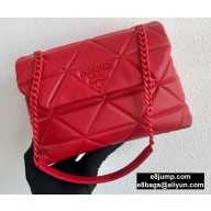 Prada Medium Nappa Leather Spectrum Bag 1BD232 Red 2020