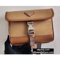 Prada Nylon and Saffiano Leather Smartphone Case with Shoulder Strap 2ZH108 Beige/Brown 2020