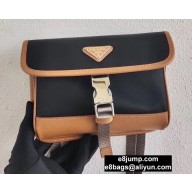 Prada Nylon and Saffiano Leather Smartphone Case with Shoulder Strap 2ZH108 Black/Brown 2020