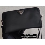 Prada Nylon Cosmetic Pouch Bag 1NE693 Black 2020