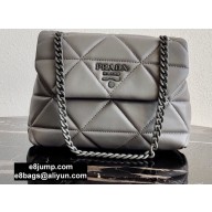 Prada Small Nappa Leather Spectrum Bag 1BD233 Gray 2020