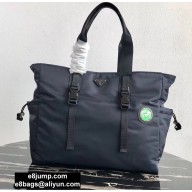 Prada Re-Nylon Tote Bag 2VG042 Dark Blue/Green