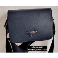 Prada Saffiano Leather Shoulder Bag with Strap 2VD038 Dark Blue 2020