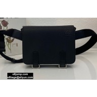 Loewe Military Bumbag Bag in Soft Grained Calfskin Black 2020