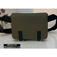 Loewe Military Bumbag Bag in Soft Grained Calfskin Army Green 2020
