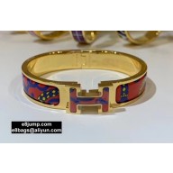 Hermes Clic H Narrow Bracelet in Printed Enamel 07