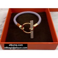 Hermes Glenan Braided Bracelet Light Purple/Gold