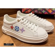 Louis Vuitton Time Out Sneakers White/Multicolor Flower 2020