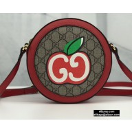 Gucci Round Shoulder Bag 625216 GG Apple Print 2020