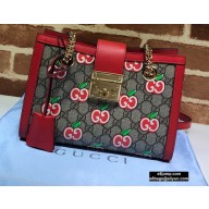 Gucci Padlock Small Shoulder Bag 498156 GG Apple Print 2020