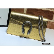 Gucci Dionysus Super Mini Shoulder Bag 476432 Leather Gold 2020