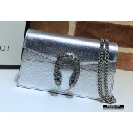 Gucci Dionysus Super Mini Shoulder Bag 476432 Leather Silver 2020
