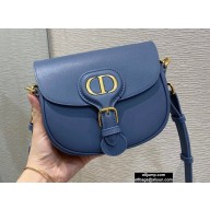Dior Small Bobby Bag Bag in Box Calfskin Denim Blue 2020