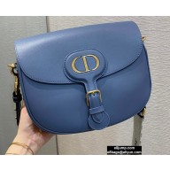 Dior Large Bobby Bag Bag in Box Calfskin Denim Blue 2020