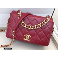 Chanel Shiny Lambskin Small Flap Bag AS1895 Red 2020
