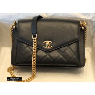 Chanel Lambskin Quilted Flap Bag Black/Gold 2020