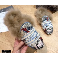 Dior Shearling Fur Slippers 01 2020