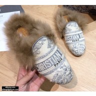 Dior Shearling Fur Slippers 04 2020