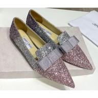 Jimmy Choo Gala Point-Toe Ballerina flats Glitter 03 2020