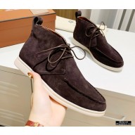 Loro Piana Walk And Walk Suede Ankle Boots 02