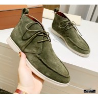 Loro Piana Walk And Walk Suede Ankle Boots 10