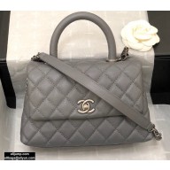 Chanel Coco Handle Small Flap Bag Etoupe with Top Handle A92990