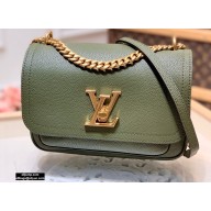 Louis Vuitton Grained Calf Leather Lockme Chain PM Bag M57067 Khaki Green 2020