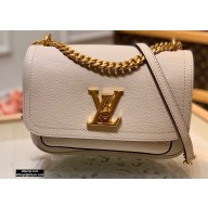 Louis Vuitton Grained Calf Leather Lockme Chain PM Bag M57072 Griege 2020