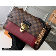 Louis Vuitton Damier Ebene Canvas Vavin PM Bag N40109 Bordeaux Red