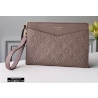 Louis Vuitton Monogram Empreinte Pochette Mélanie MM Pouch Clutch Bag M68707 Tourterelle Beige 2020