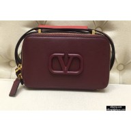 Valentino VSLING Calfskin Camera Bag Burgundy 2020