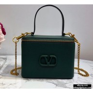 Valentino VSLING Calfskin Vanity Case Bag Green 2020