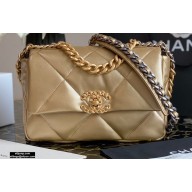 Chanel 19 Small Flap Bag AS1160 Leather Gold 2020