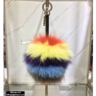 Fendi Fur Pom-pom Bag Charm Multicolor 01