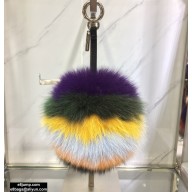Fendi Fur Pom-pom Bag Charm Multicolor 06
