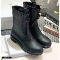 Dior Calfskin Ankle Boots with Front Zip Black 2020
