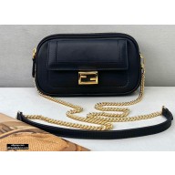Fendi Leather Easy 2 Mini Baguette Bag Black 2020