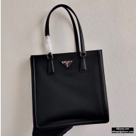 Prada Leather and Nylon Tote Bag 1BG363 Black 2020