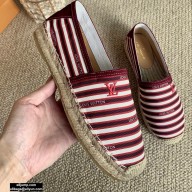 Louis Vuitton Bidart Women's/Men's Espadrilles Striped Red 2020