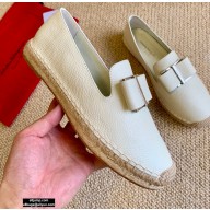 Ferragamo Oversize Bow Espadrilles White 2020