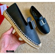 Ferragamo Oversize Bow Espadrilles Black 2020