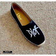 Dior Logo Women's/Men's Espadrilles Black 2020