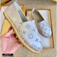 Louis Vuitton Monogram Starboard Flat Espadrilles Satin Silver 2020