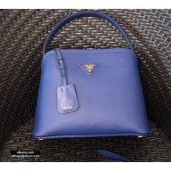 Prada Medium Saffiano Leather Matinée Bag 1BA282 Blue 2020