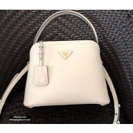 Prada Medium Saffiano Leather Matinée Bag 1BA282 White 2020