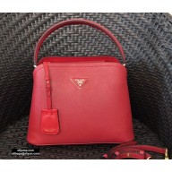 Prada Medium Saffiano Leather Matinée Bag 1BA282 Red 2020