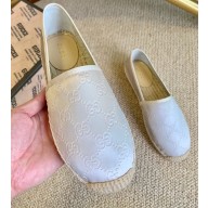 Gucci GG Espadrilles Satin Silver 2020